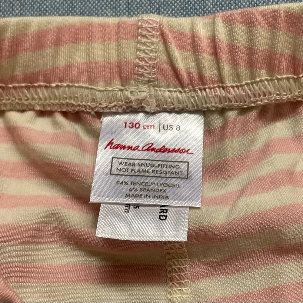 New Hanna Andersson Stripe Pajama Bottom Size 8